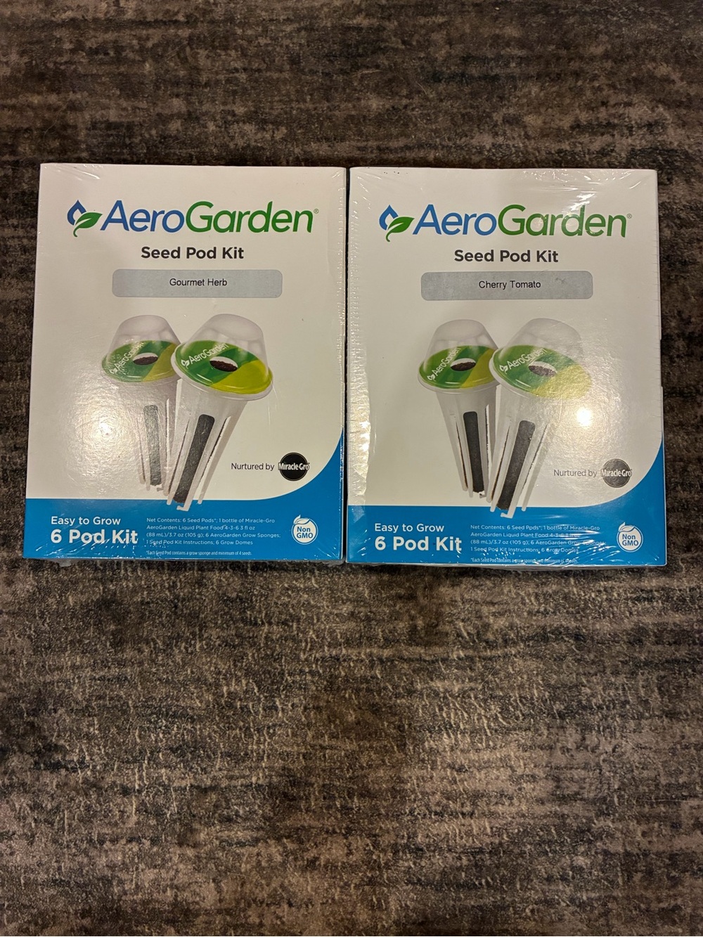 Seed Pod Kit - 6 Pod Kit (Green/White) - Cherry Tomato & Gourmet Herb